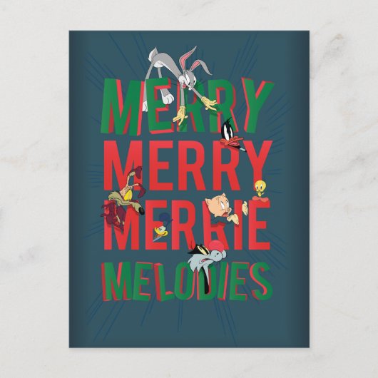 Merry Merry MERRIE MELODIES™ Feestdagenkaart (Voorkant)