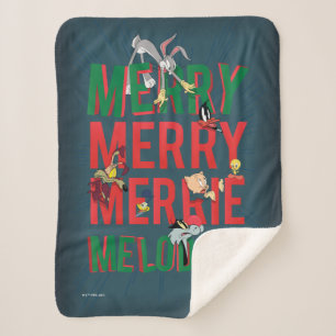 Merry Merry MERRIE MELODIES™ Sherpa Deken