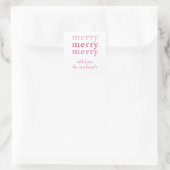 Merry Merry Merry Christmas Gift Label Sticker (Tas)