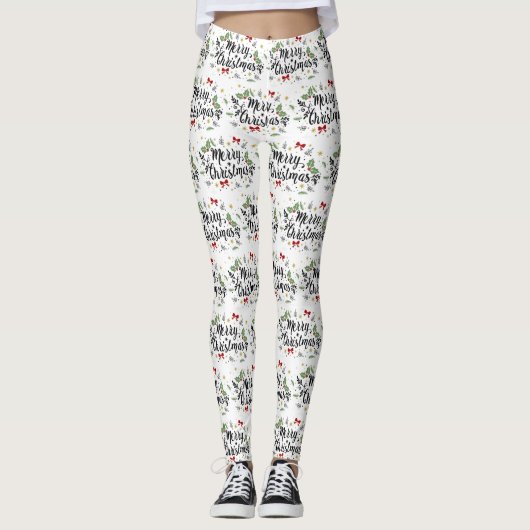 ***MERRY MERRY MERRY CHRISTMAS** LEGGINGS (Voorkant)