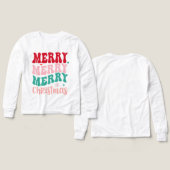Merry Merry Merry Christmas Retro (Voorkant /achterkant)