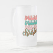 Merry Merry Merry kerst Matglas Bierpul (Voorkant links)