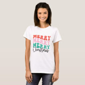 Merry Merry Merry kerst T-shirt (Voorkant volledig)