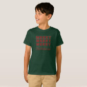 Merry, Merry, Merry, Kerstmis T-shirt (Voorkant volledig)