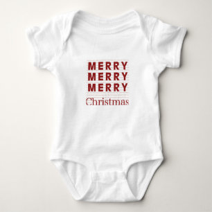 Merry, Merry, Merry, kerstpak Baby Romper
