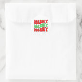 Merry Merry Merry Ronde Sticker (Tas)