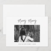 Merry Merry Minimalist - Handwritten Holiday Card Feestdagenkaart (Voorkant / Achterkant)