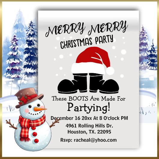 Merry Merry Santa Boots Kaart