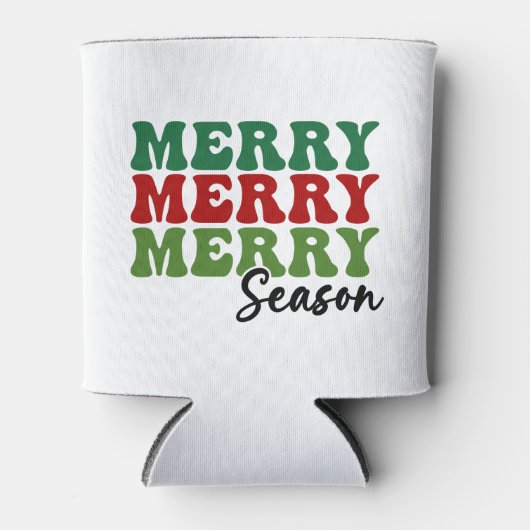 Merry Merry Season - Retro Holiday Art Blikjeskoeler (Voorkant)