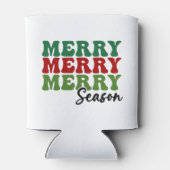 Merry Merry Season - Retro Holiday Art Blikjeskoeler (Achterkant)