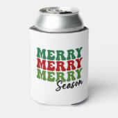 Merry Merry Season - Retro Holiday Art Blikjeskoeler (Blikje Achterkant)