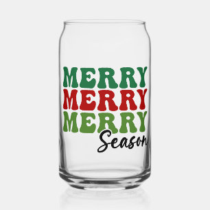 Merry Merry Season - Retro Holiday Art Blikvorm Glas