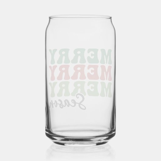 Merry Merry Season - Retro Holiday Art Blikvorm Glas (Achterkant)