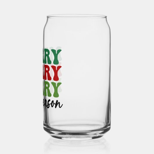 Merry Merry Season - Retro Holiday Art Blikvorm Glas (Links)