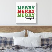 Merry Merry Season - Retro Holiday Art Canvas Afdruk (Insitu (Slaapkamer))
