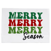 Merry Merry Season - Retro Holiday Art Groot Cadeauzakje (Achterkant)