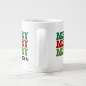 Merry Merry Season - Retro Holiday Art Grote Koffiekop (Achterkant)