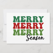 Merry Merry Season - Retro Holiday Art Kaart (Voorkant)