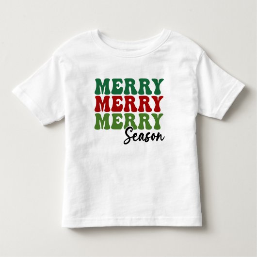 Merry Merry Season - Retro Holiday Art Kinder Shirts (Voorkant)