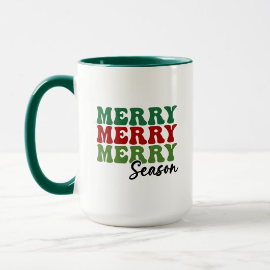 Merry Merry Season - Retro Holiday Art Mok (Links)