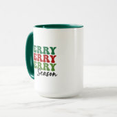 Merry Merry Season - Retro Holiday Art Mok (Voorkant links)