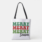 Merry Merry Season - Retro Holiday Art Tote Bag (Achterkant)