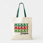 Merry Merry Season - Retro Holiday Art Tote Bag (Achterkant)