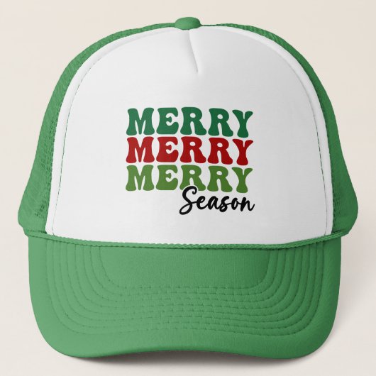 Merry Merry Season - Retro Holiday Art Trucker Pet (Voorkant)