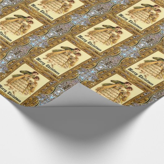 Merry Merry Victoriaans kerst Cadeaupapier (Hoek)