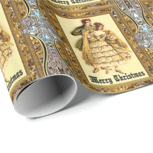 Merry Merry Victoriaans kerst Cadeaupapier (Rol Hoek)