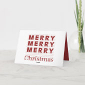 Merry, Merry, Vrolijk Kerstfeest Feestdagen Kaart (Achterkant)