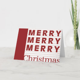 Merry, Merry, Vrolijk Kerstfeest Feestdagen Kaart