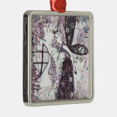 Merry, Merry, Vrolijk Kerstfeest Metalen Ornament (Rechts)