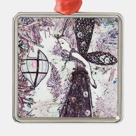 Merry, Merry, Vrolijk Kerstfeest Metalen Ornament (Voorkant)