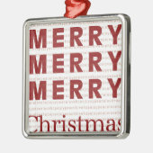 Merry, Merry, Vrolijk Kerstfeest Metalen Ornament (Links)