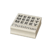 Merry, Merry, Vrolijk Kerstfeest Rubberstempel (Stempel)