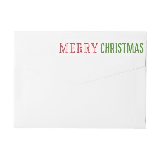 Merry Message Bewerkbaar Color Wraparound Label (Achterkant)