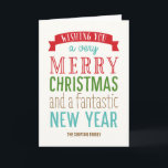 Merry Message Holiday Greep Card Feestdagen Kaart<br><div class="desc">Het seizoen vieren met deze moderne en stijlvolle vakantiekaart van Berry Berry Sweet.</div>