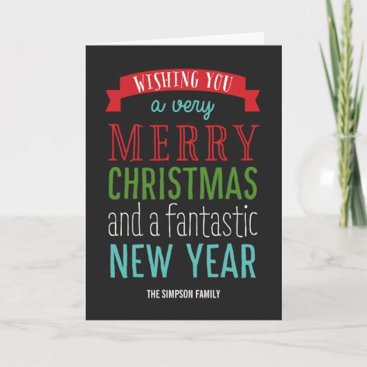 Merry Message Holiday Greep Card Feestdagen Kaart (Voorkant)