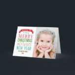 Merry Message Holiday Photo Cards - White Feestdagen Kaart<br><div class="desc">Ontwerp © Berry Sweet. Bezoek onze design showroom op WWW.BERRYBERRYSWEET.COM</div>