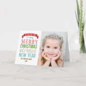 Merry Message Holiday Photo Cards - White Feestdagen Kaart (Voorkant)