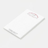 Merry met kerstkromme tekstontwerp post-it® notes (Schuin)