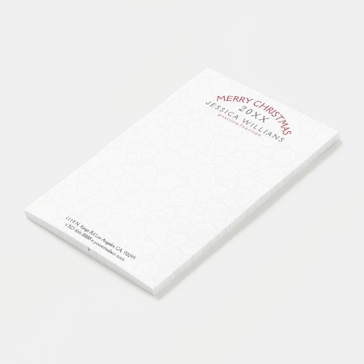 Merry met kerstkromme tekstontwerp post-it® notes (Schuin)