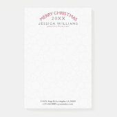 Merry met kerstkromme tekstontwerp post-it® notes (Voorkant)