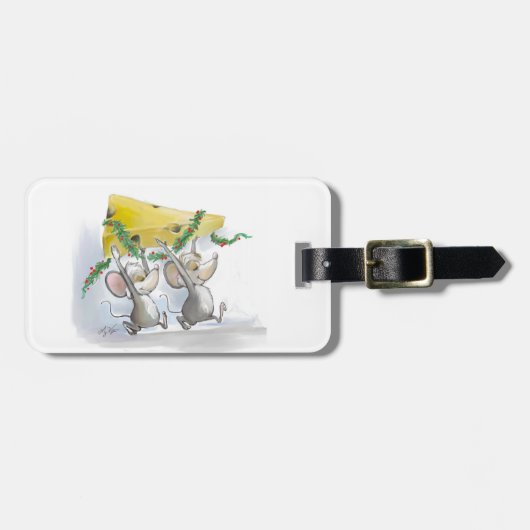 Merry Mice Mic en Mac Bagagelabel (Voorkant horizontaal)