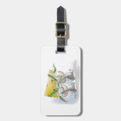 Merry Mice Mic en Mac Bagagelabel (Voorkant verticaal)