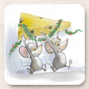 Merry Mice Mic en Mac Cork Onderzetter