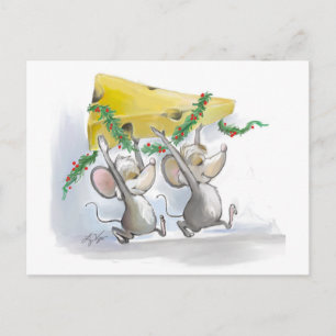 Merry Mice Mic en Mac Holiday Briefkaart