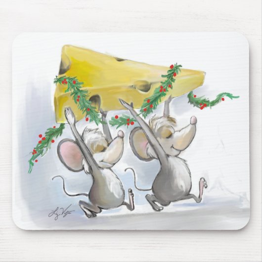 Merry Mice Mic en Mac Mousepad Muismat (Voorkant)