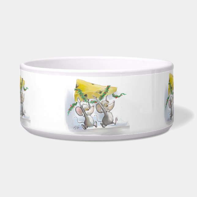 Merry Mice Mic & Mac Holiday Pet Bowl Voerbakje (Voorkant)